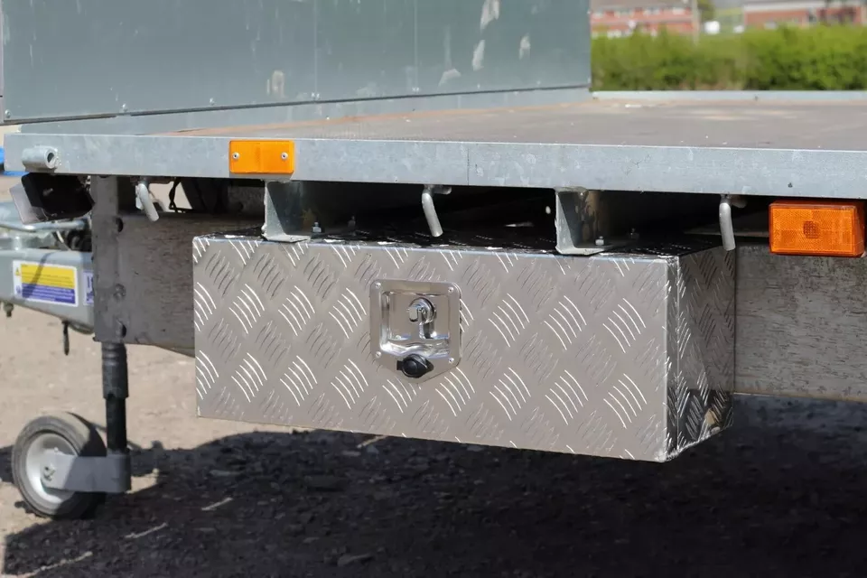 Aluminium Tie Down Strap Storage Box for Ifor Williams Trailers