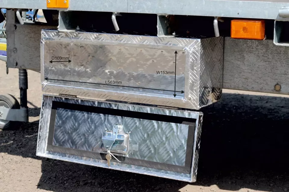 Aluminium Tie Down Strap Storage Box for Ifor Williams Trailers - Image 4