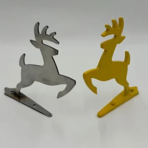 John Deere R & M Series Hood Mascot – Stainless Steel or Powder Coated Yellow Tractor Badge