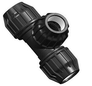 MDPE Water Pipe Tee 20mm x 20mm x 20mm – High-Quality Compression Connector