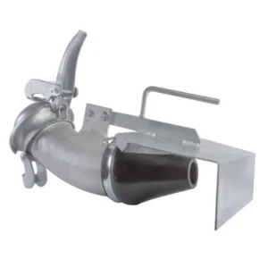 6″ Bauer Male Spread Plate – Slurry Splash Plate with Lever Ring, Handle, Rubber Cone & 45° Bend