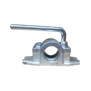 48mm Cast Jockey Wheel Clamp Heavy Duty Zinc Plated Trailer Clamp Adjustable 140–160mm Centres