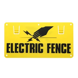 Electric Fence Warning Sign – High Visibility Safety Sign for Livestock Fencing