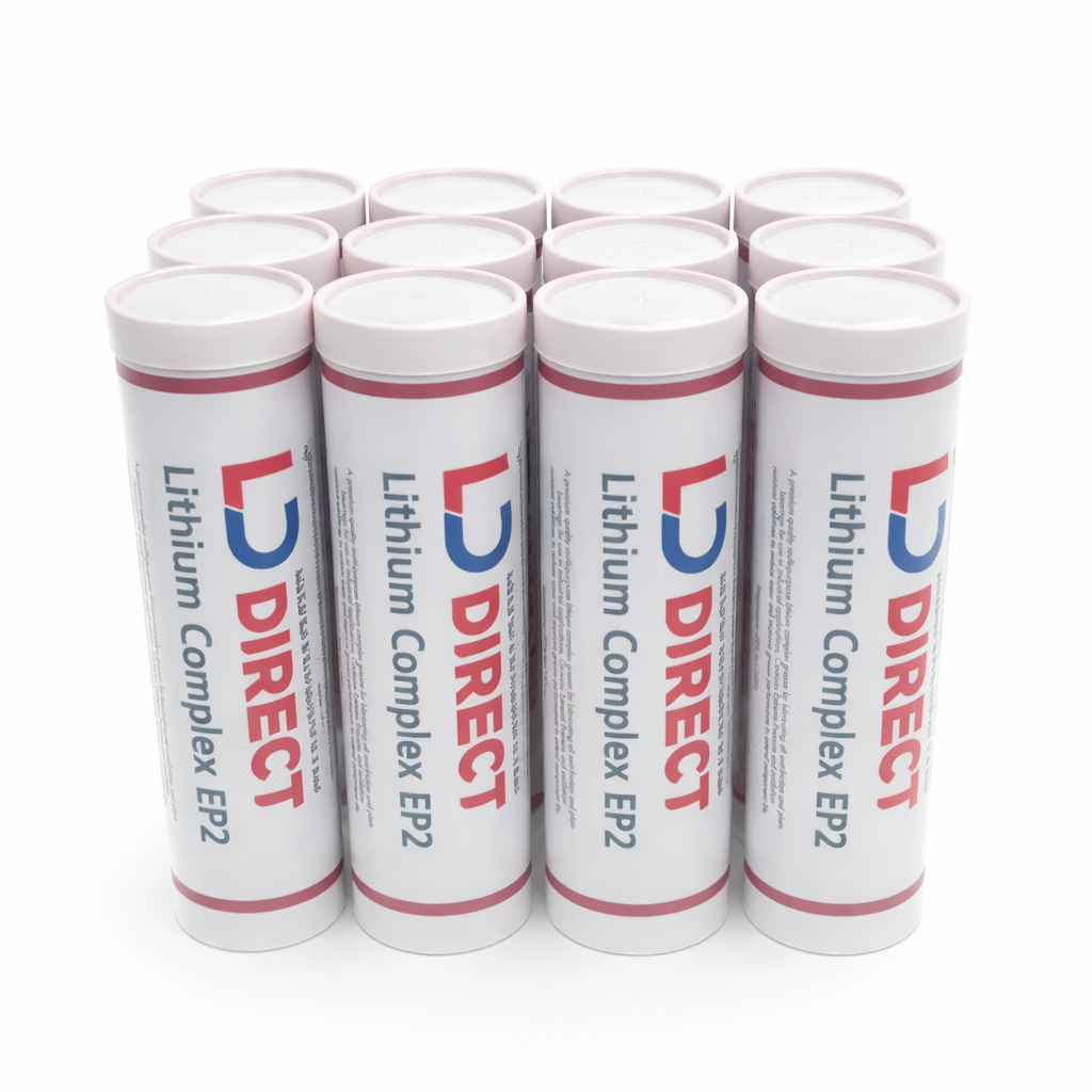 Red Lithium Complex EP2 Grease Cartridges 12 x 400g – Heavy Duty High Temperature Grease for Agricultural, Tractor & Plant Machinery