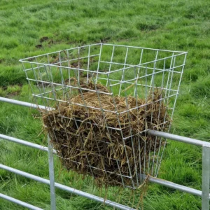 Hay Basket Sheep Rack Slot Over Hurdle Double Sided 460x460x490mm