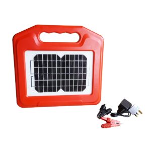 Electric Fence Energiser 0.5J with Battery & Solar Panel – 12V Livestock Fencer Kit