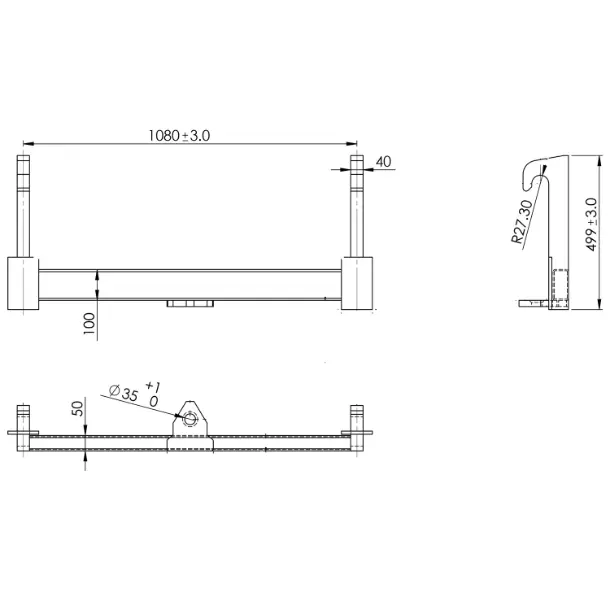 Merlo Loader Bracket Frame Heavy Duty Telehandler Attachment Brackets - Image 2