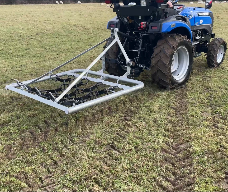 Small Holder Grass Harrow Frame 1440x1280mm Cat 1 3 Point Paddock Harrow - Image 3
