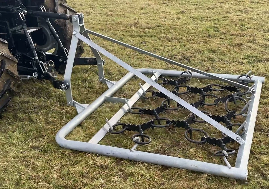 Small Holder Grass Harrow Frame 1440x1280mm Cat 1 3 Point Paddock Harrow - Image 4
